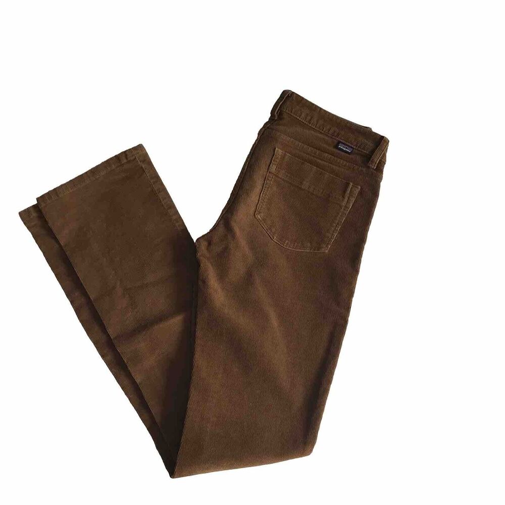 Patagonia Pants Womens 2 / 26 Long 33” Brown Cords Corduroy Organic Cotton 55075